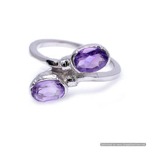 แหวนเงินสเตอร์ลิง925พลอยอเมทิสต์ - Product Image 1