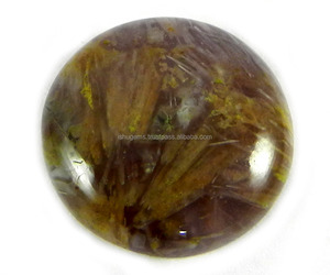 3.25gms ธรรมชาติ Sagenite Jasper 20มิลลิเมตรรอบ Cabochon,หินขัดสำหรับเครื่องประดับทำ IG0080 - Product Image 1