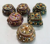 New Lac Mirror Work Small Jewellery Boxes Wholesale From India