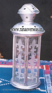 Lanternes suspendues décoratives en fer de ton blanc pour la décoration de fête et de mariage d'événements extérieurs d'intérieur - Product Image 2