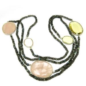 Collar de plata de ley 925 con varias piedras, joyería de plata - Product Image 4