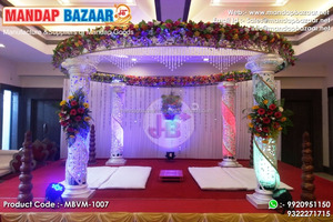 Decoraciones Mandap de boda de fibra de color personalizadas seguras empaquetadas por aire o expreso para fiestas y eventos - Product Image 2
