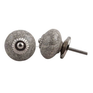 Boutons en céramique crème de qualité supérieure boutons de tiroir craquelés commode armoire tire poignées de porte de placard de cuisine en gros - Product Image 2