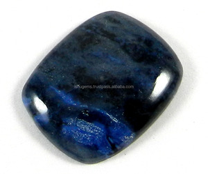 สี่เหลี่ยมผืนผ้าเบาะ Cabochon สีฟ้าหินธรรมชาติสำหรับจี้ IG0022 22.9 Cts Dumortierite Jasper 20*25มม.Ishu อัญมณี; 27243 - Product Image 1