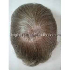 High Quality Natural Grey Hair <b>Wigs</b> Cheap Toupee for <b>Men</b> - Product Image 1