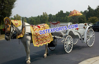 Calèche à Buggy de cheval indien pour mariage, Buggy en forme de calèche de chaperon de couronne royale, pour le mariage