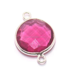 Bisel de forma chapada en oro Bali doble hecho a mano, atractivo cuarzo rubí, piedras preciosas naturales, conectores de piedra natal, hallazgos de joyería, alambre - Product Image 6