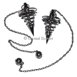 Left-Turn Spiral Black Metal Pendulums : Buy Wholesale Metal Pendulums - Product Image 1