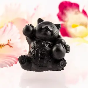 Mô Hình Chú Mèo Hạnh Phúc Shungite - Product Image 1