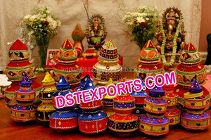 Mandap de mariage indien, Choris, décorations de piliers de mandap, pots de mariage, pots tendance, décoration de mariage abordable, configuration de décoration de mariage, États-Unis - Product Image 4