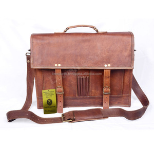 Sac à bandoulière en cuir véritable vintage Lowell Designer Craft pour ordinateur portable, durable, pour les services professionnels et le bureau - Product Image 2