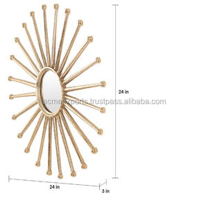 Espejos decorativos de metal para hoteles con diseño de hojas fabricados por proveedores de espejos Premium - Product Image 2