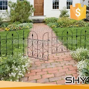 Popular New Design French Country Style Metal Wrought Cast Iron Low Fence Short Fence For Garden Lawn Park Farm Yard Villa