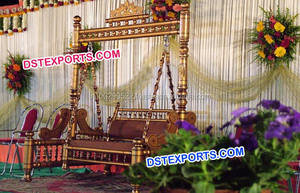 Wedding Designer Royal <b>Swing</b> Indian Wedding <b>Swings</b> <b>Wooden</b> <b>Swings</b> Premium Quality Wedding <b>Swing</b> Jhoola UK USA Canada Customized - Product Image 4