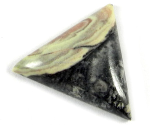 เครื่องเคลือบดินเผาธรรมชาติ21มม. สามเหลี่ยม Cabochon 15.55 Cts อัญมณีหลวมสำหรับทำเครื่องประดับ - Product Image 1