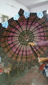 ของตกแต่งสวนในบ้านร่มแบบอินเดียร่มสำหรับตกแต่งงานแต่งงานแบบชาวอินเดียน่ามีฮาลดีเวทีฉากหลังร่มกันแดดร่มสำหรับงานปาร์ตี้ - Product Image 6