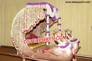 Wedding Golden Carved <b>Doli</b> Dulhan <b>Doli</b> Golden Traditional Wedding <b>Doli</b> Ireland - Product Image 4