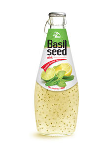 290ml bouteille en verre douce de jus de graines de basilic boisson saveur citron - Product Image 3
