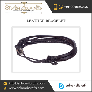 Handmade Magic Wholesale Exporter Selling Handmade Trendy <b>Leather</b> <b>Bracelet</b> for Purchasing in Large Volumes - Product Image 1
