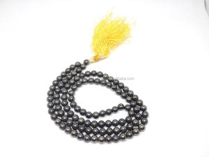 Malas al por mayor: Pyrite Natural 6mm Jap Mala, collar de cuentas Mala, Rosario, lote al por mayor - Product Image 2