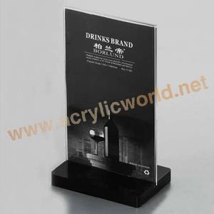 Soporte personalizado para menú de 3 lados, soporte de exhibición de acrílico, soporte de exhibición de acrílico - Product Image 3