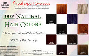 Colorants pour cheveux indiens triple décalés naturels certifiés Ecocert, poudre semi-permanente aux vraies herbes Sojat Rajasthan, fabricant - Product Image 5