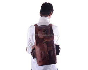 กระเป๋าเป้หนังแท้คุณภาพสูงสำหรับผู้ชายและผู้หญิงกระเป๋าเป้สะพายหลังหนังแท้คุณภาพสูงกระเป๋าเป้สะพายหลังสำหรับเดินทางสีน้ำตาลมีของขวัญที่ดีที่สุด - Product Image 4