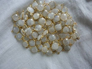 Pendentifs Breloques en Pierre de Lune Arc-en-ciel en Argent Sterling Style Vintage Connecteurs Unisexe pour Fête Vente en Gros - Product Image 4