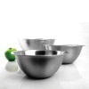 Bol à salade emboîtable pour mélanger et servir, facile à nettoyer bol à mélanger en acier inoxydable peu profond ensemble de 5 pièces en acier inoxydable - Product Image 2