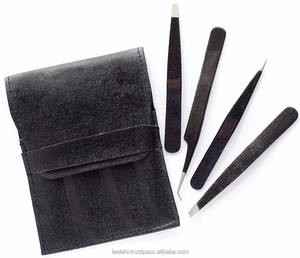 Kit d'épilation durable 2026 pour sourcils et poils du visage – Pinces à épiler en acier inoxydable courbées et pointues pour l'élimination des poils incarnés et des sourcils - Product Image 1