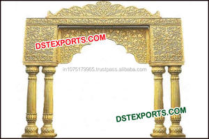 Puerta de bienvenida romana de fibra para boda, pilares de puerta de entrada totalmente FRP, color blanco - Product Image 3