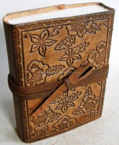 Wholesale Engraved Ganesha <b>Leather</b> <b>Diary</b> Handmade small embossed strap closure <b>leather</b> notebook - Product Image 2