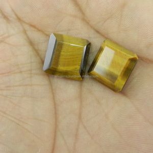 Piedra preciosa de jaspe de ojo de tigre amarillo Natural 16x16mm corte cuadrado 11,7 Cts producto calibrado suelto ID IG4392 - Product Image 4