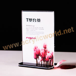 Soporte de menú de plástico transparente, estante de señal de menú - Product Image 2