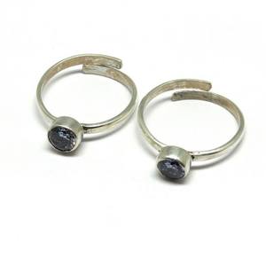 Anillo de plata de primera ley con forma de dedo para mujer, sortija, plata esterlina 925, Circonia cúbica, zirconia, circonita, zirconita, color púrpura, moda india - Product Image 4