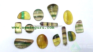 Cabujón de fluorita Multy, mezcla de forma y tamaño, cristal de piedras preciosas naturales, lo mejor para taxis de joyería - Product Image 1