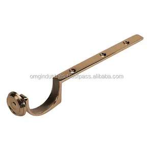 OMG Industries Decorative Curtain Rod Hanging Bracket ,Fancy Stylish Designer Durable Curtain Brass Pole Bracket, Curtain Brack