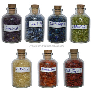 Juego de botellas con forma de Seven Chakra Genie: botella de cristal curativa para Chakra - Product Image 1