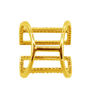 Or Diamant Fin Fait À La Main Bijoux 18k Solide Or Jaune Naturel Pave Diamant Brillant Anneau fabricant De Bijoux - Product Image 2