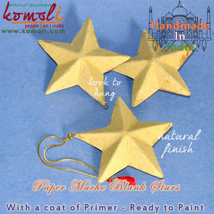 เป็นมิตรกับสิ่งแวดล้อมยังไม่เสร็จกระดาษ Mache DIY ดาวขายส่งที่ว่างเปล่าคริสต์มาสเครื่องประดับงานฝีมืออุปกรณ์ตกแต่ง - Product Image 3