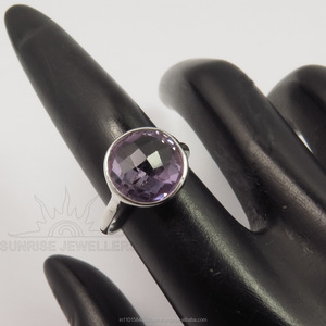 Prix de gros Véritable Bague en pierre précieuse à damier violet AMETHYST Toutes tailles 925 en argent sterling massif! Meilleure collection cadeau - Product Image 3