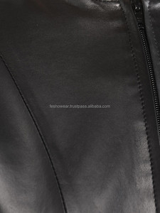 Lambskin Leather <b>Corduroy</b> Bomber <b>Jacket</b> Stylish Black Leather Coat Comfortable Durable Outerwear Men and <b>Women</b> Wholesale - Product Image 2