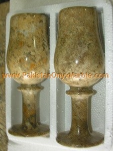 Copas de Vino Redondas de Mármol de Diseño Personalizado, Juego de Copas de Corea Fósil Hechas a Mano, Decoración Única para Cocina, Bar y Hogar - Product Image 3