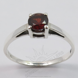 925โกเมนแท้14K ชุบทอง14K พลอยเจียระไนลายสวยงามน่ารักเป็นของขวัญสำหรับเธอ - Product Image 2