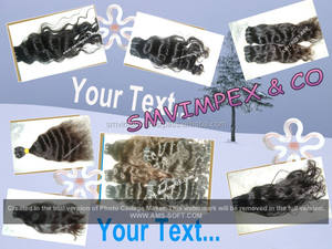 Tissage de cheveux humains vierges indiens, non traités, prix d'usine, tissage remy, texture ondulée - Product Image 2