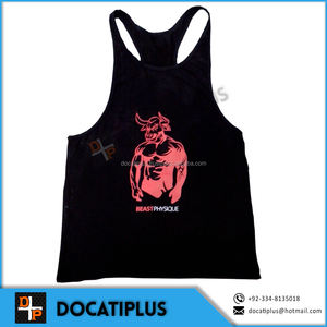 <b>Black</b> gym training <b>tank</b> <b>tops</b> with custom print for <b>men</b> - Product Image 4