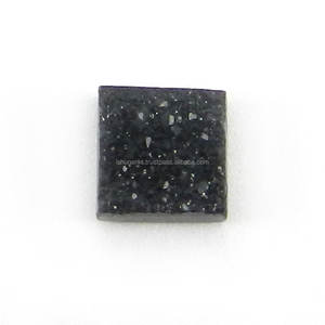 Gema Natural para fabricación de anillos, gemas sueltas cuadradas de 6x6mm, 1,2 Cts, color negro - Product Image 2