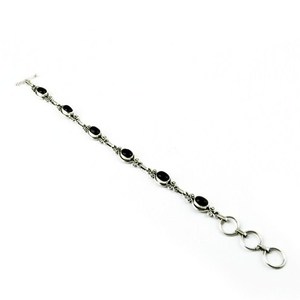 Bracelets indiens en argent Sterling 925, Onyx noir attrayant, bijoux en argent Sterling, vente en gros - Product Image 4