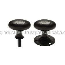 ซื้อสินค้าขายส่ง ลูกบิดเหล็กหล่อสำหรับตู้ครัว ตู้เสื้อผ้า ลูกบิดกลม ลูกบิดจับประตูสีดำโบราณ - Product Image 2