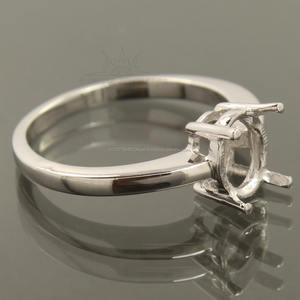 10x12mm Oval 925 Sterling Silver Gemstone Designer <b>Indian</b> Wedding & Party Unisex Jewelry <b>Ring</b> Semi Mount Setting - Product Image 4